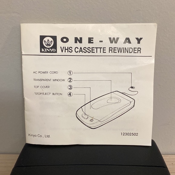 KINYO black 1 Way Video Cassette Rewinder - Picture 7 of 8